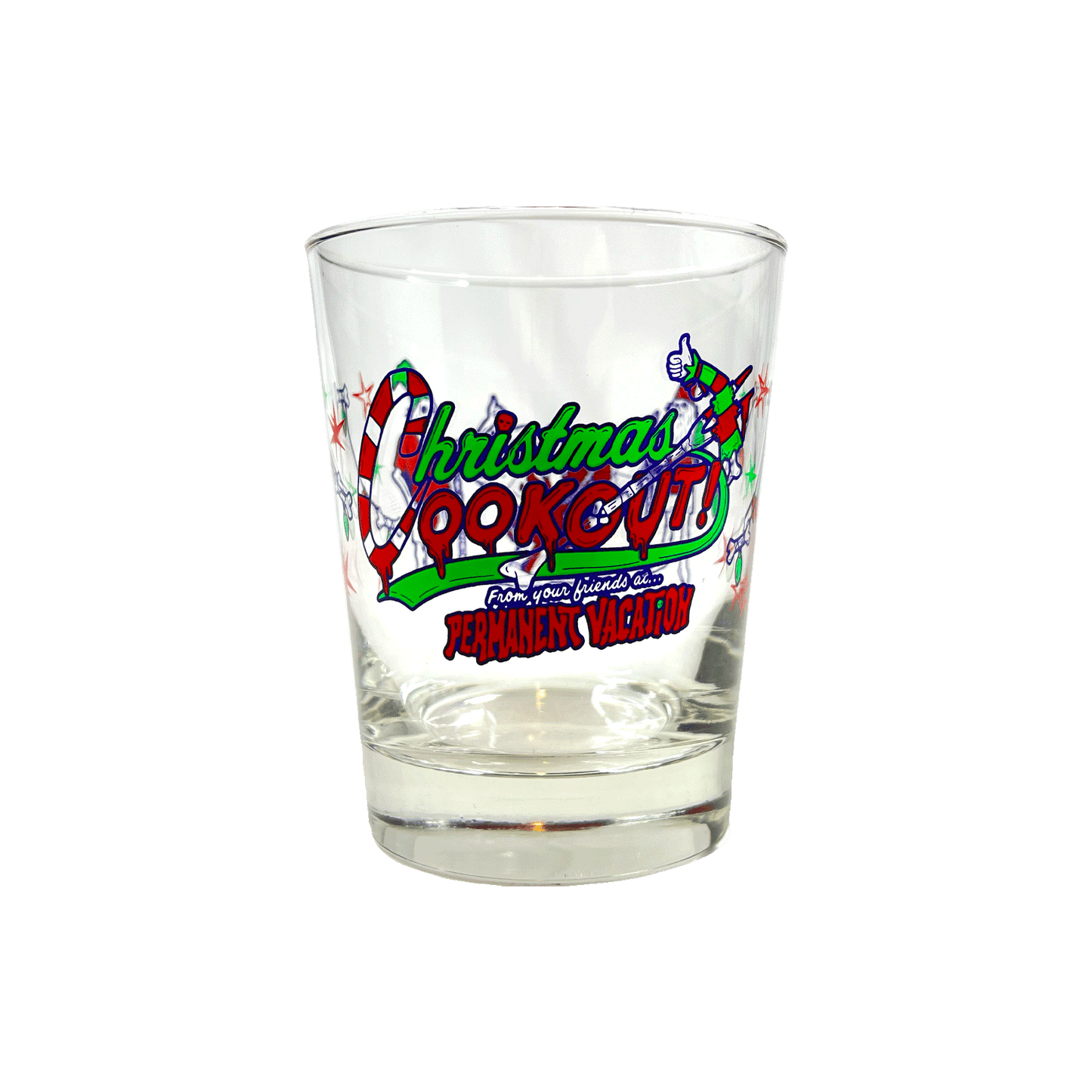 Christmas Cook Out Rocks Glass