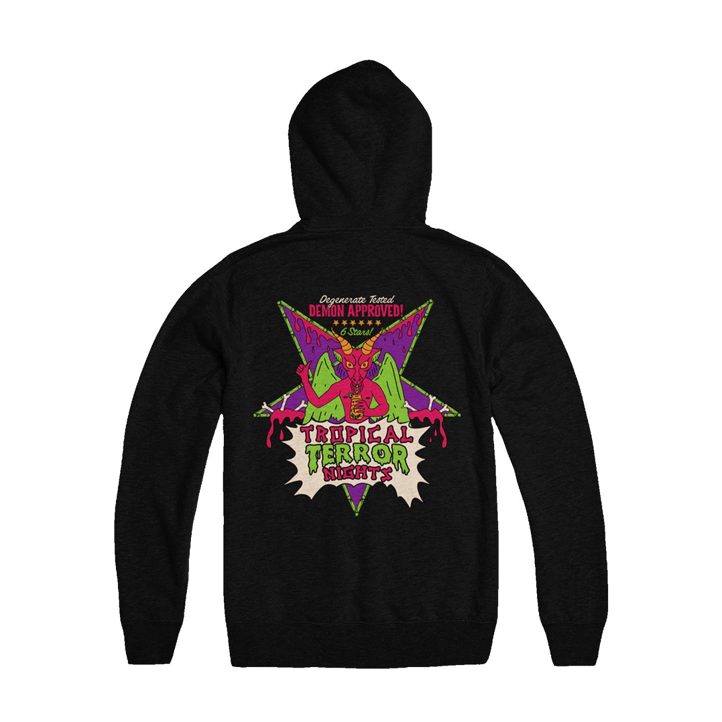 Tropical Terror Baphomet Hoodie (Black)